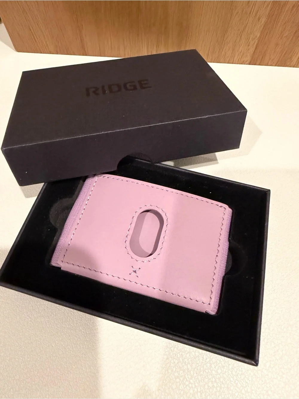 Ridge Lilac Cardholder Wallet - Slim Leather Card Sleeve